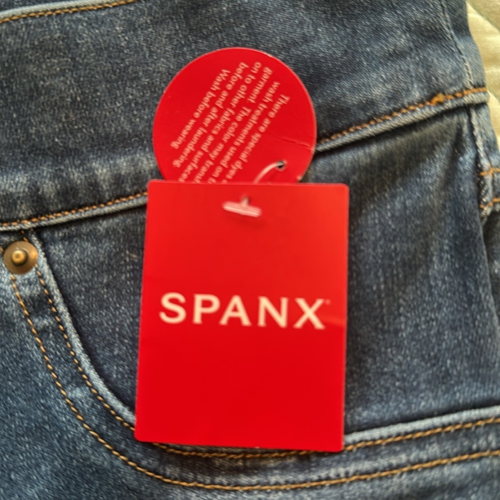 Spanx Distressed Ankle High Rise Pull On Skinny Jeans size S/P - Picture 4 of 13